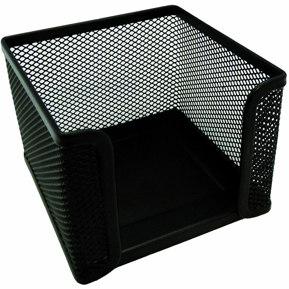 Image for ESSELTE METAL MESH MEMO CUBE HOLDER BLACK from Ross Office Supplies Office Products Depot