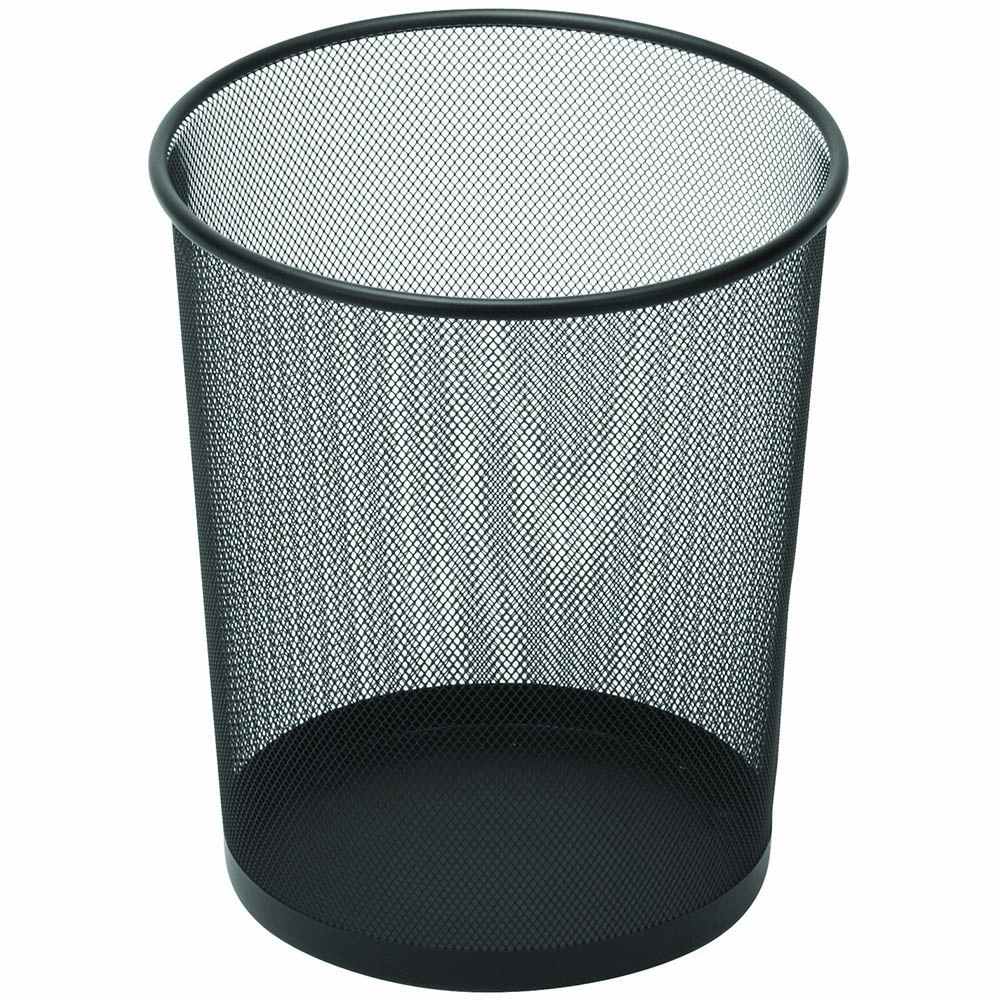 Image for ESSELTE METAL MESH WASTE BIN 10 LITRE BLACK from Total Supplies Pty Ltd