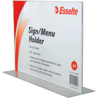 esselte sign / menu holder double sided landscape a4 clear