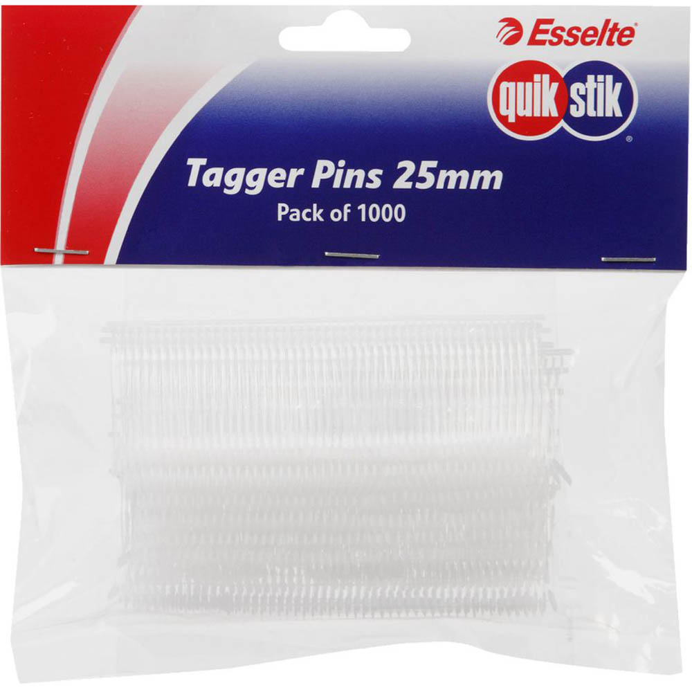 Image for QUIKSTIK TAGGER GUN PINS 25MM PACK 1000 from Barkers Rubber Stamps & Office Products Depot