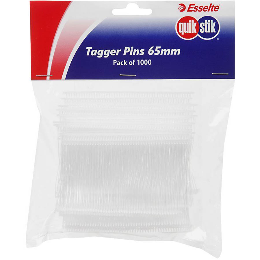 Image for QUIKSTIK TAGGER GUN PINS 65MM PACK 1000 from Total Supplies Pty Ltd