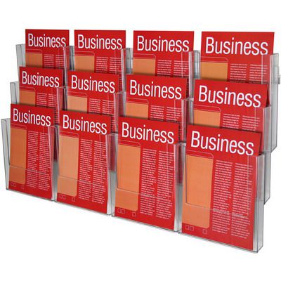 Image for ESSELTE BROCHURE HOLDER WALL SYSTEM 3 TIER 12 POCKET A4 CLEAR from Office Business Office Products Depot