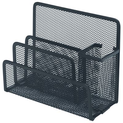 Image for ESSELTE METAL MESH DESK ORGANISER BLACK from MOE Office Products Depot Mackay & Whitsundays