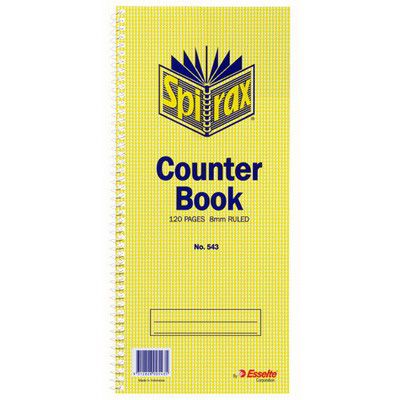 Image for SPIRAX 544 COUNTER BOOK SPIRAL BOUND SIDE OPEN CASH RULED 120 PAGE 297 X 135MM from Ross Office Supplies Office Products Depot