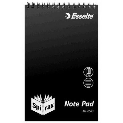 Image for SPIRAX P563 REPORTERS NOTEBOOK 8MM RULED TOP OPEN 200 X 127MM 100 PAGE BLACK from Ross Office Supplies Office Products Depot