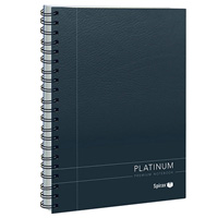 spirax 401 platinum notebook spiral bound 200 page a5 black