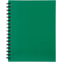 spirax 511 notebook 7mm ruled hard cover spiral bound 200 page 225 x 175mm green