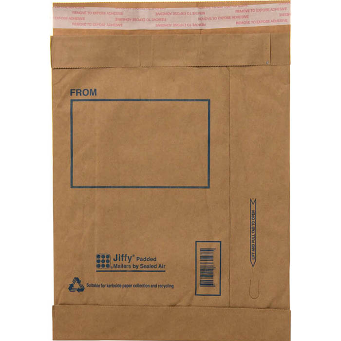 Image for JIFFY PADDED MAILER BAG 300 X 405MM SIZE 6 KRAFT CARTON 50 from Barkers Rubber Stamps & Office Products Depot