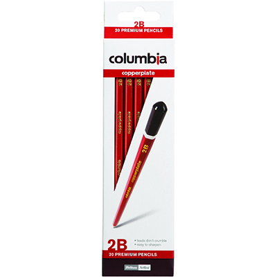 Image for COLUMBIA COPPERPLATE HEXAGONAL PENCIL 2B BOX 20 from Office Products Depot