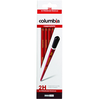 Image for COLUMBIA COPPERPLATE HEXAGONAL PENCIL 2H BOX 20 from Office Products Depot