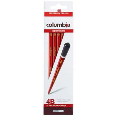 Image for COLUMBIA COPPERPLATE HEXAGONAL PENCIL 4B BOX 20 from Ross Office Supplies Office Products Depot