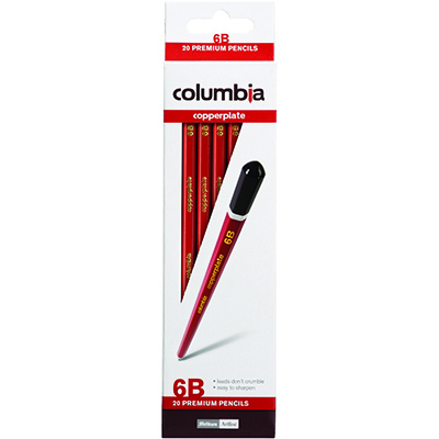 Image for COLUMBIA COPPERPLATE HEXAGONAL PENCIL 6B BOX 20 from Office Products Depot