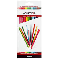 columbia coloursketch triangular pencil assorted pack 12