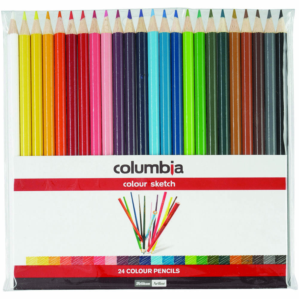 Image for COLUMBIA COLOURSKETCH FULL LENGTH PENCIL ASSORTED WALLET 24 from MOE Office Products Depot Mackay & Whitsundays