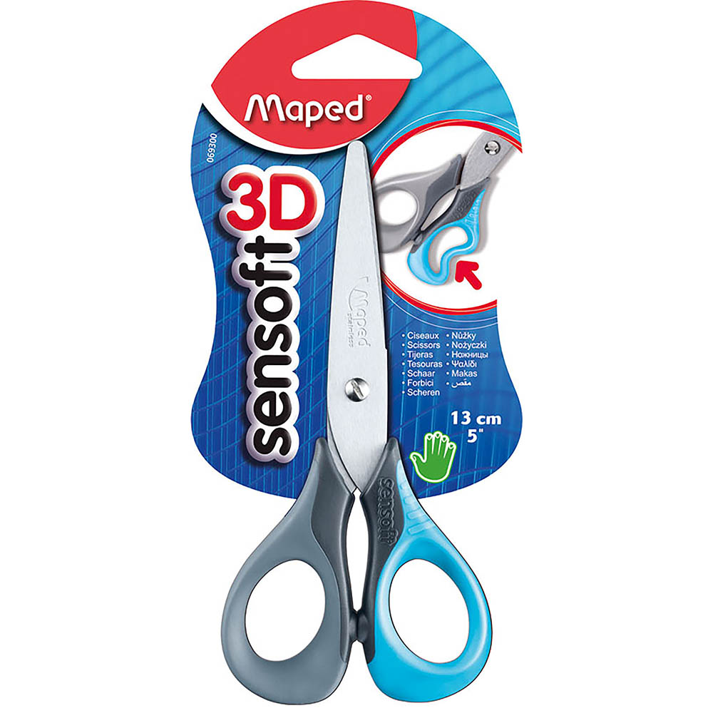 Image for MAPED SENSOFT SCISSORS STAINLESS STEEL 130MM from MOE Office Products Depot Mackay & Whitsundays