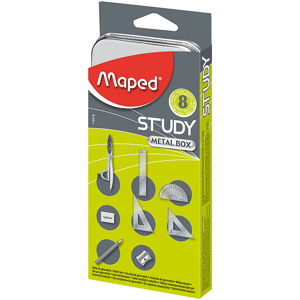 Image for MAPED STUDY MATH SET 8 PIECE from Total Supplies Pty Ltd