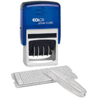 colop s260 printer do-it-yourself self-inking stamp set 4mm red/blue