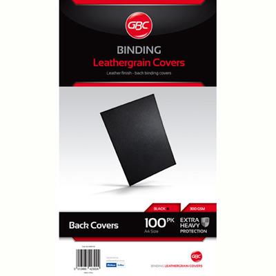 Image for GBC IBICO BINDING COVER LEATHERGRAIN 300GSM A4 BLACK PACK 100 from Ross Office Supplies Office Products Depot