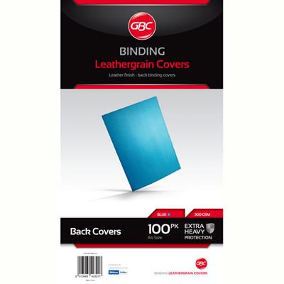 Image for GBC IBICO BINDING COVER LEATHERGRAIN 300GSM A4 BLUE PACK 100 from Ross Office Supplies Office Products Depot