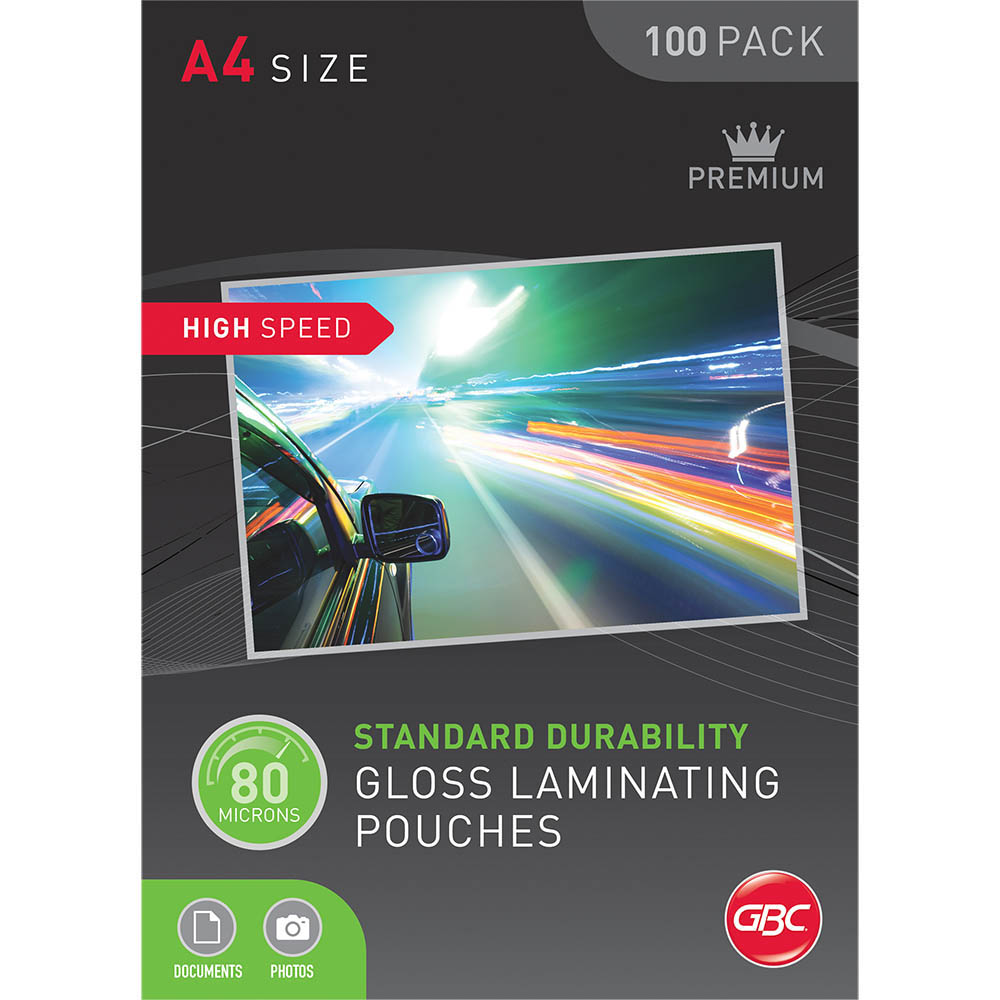 Image for GBC IBICO HIGH SPEED LAMINATOR POUCH 80 MICRON A4 CLEAR PACK 100 from Office Products Depot Gold Coast