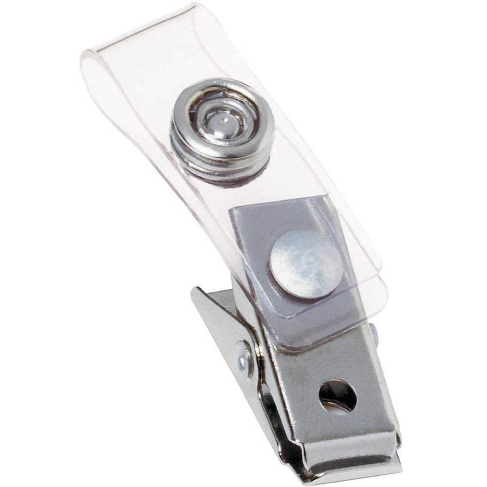Image for GBC ID BADGE STRAP CLIP CLEAR PACK 100 from Ross Office Supplies Office Products Depot
