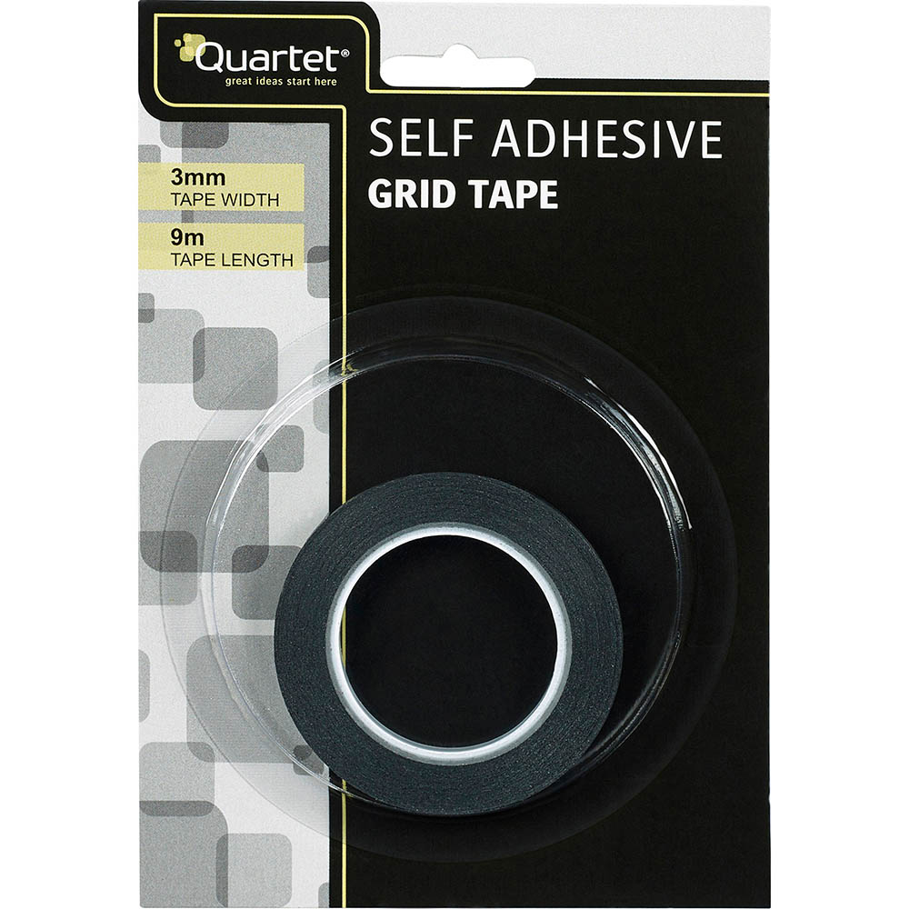 Image for QUARTET GEOTAPE GRID TAPE CREPE 3MM X 9M BLACK from Office Products Depot