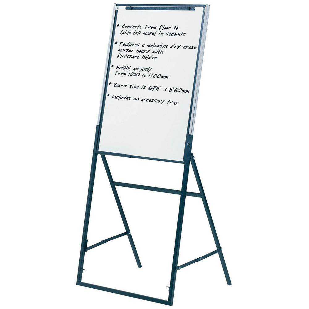 Image for QUARTET FUTURA EASEL ADJUSTABLE WHITE/BLACK from MOE Office Products Depot Mackay & Whitsundays