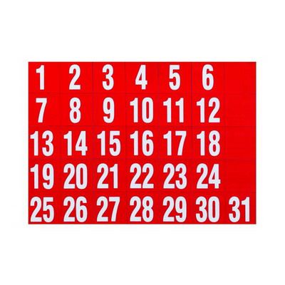 Image for QUARTET DATES SET MAGNETIC WHITE ON RED PACK 31 from Albany Office Products Depot