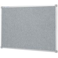 quartet penrite fabric bulletin board 900 x 600mm light grey
