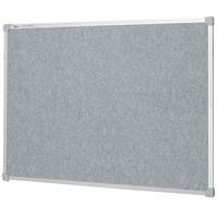 quartet penrite fabric bulletin board 1200 x 900mm light grey
