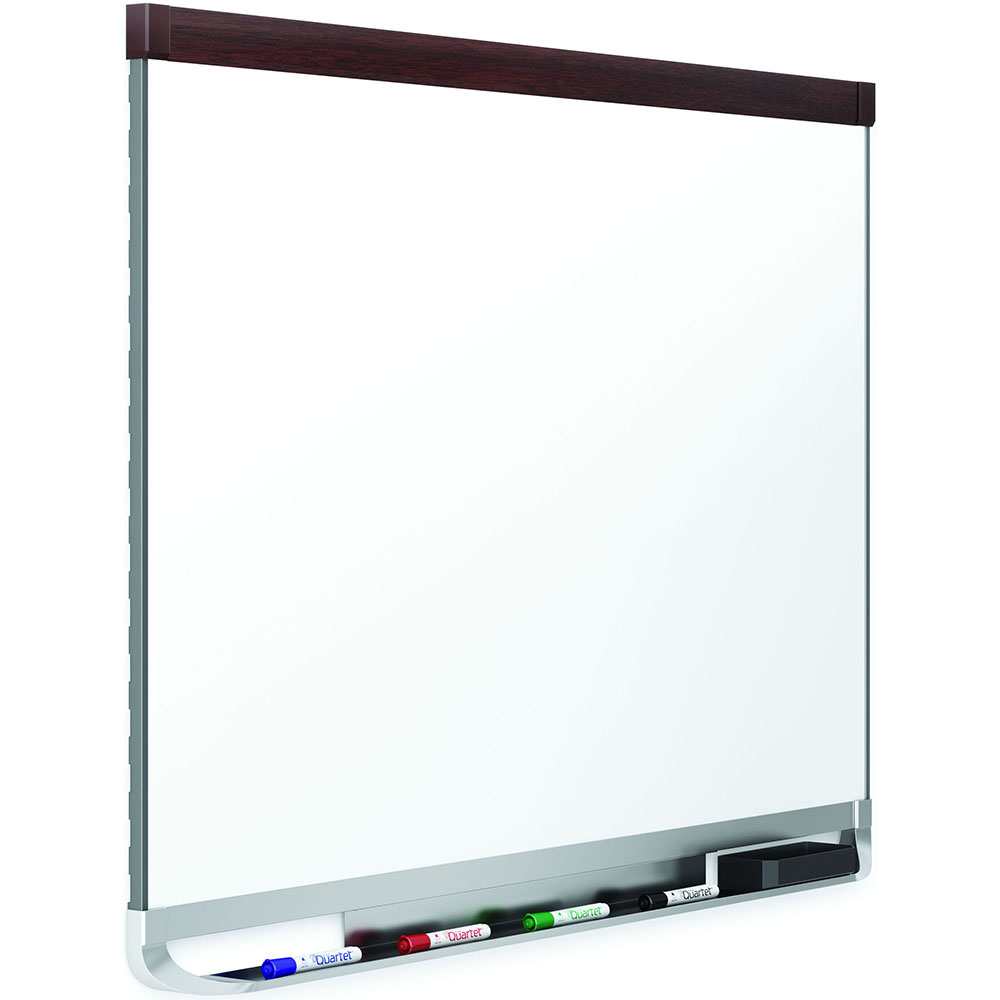 Image for QUARTET PRESTIGE-2 WHITEBOARD MAGNETIC 895 X 635MM MAHOGANY FRAME from Ross Office Supplies Office Products Depot