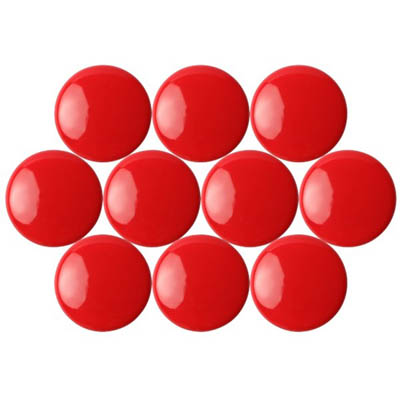 Image for QUARTET MAGNETIC BUTTONS 20MM RED PACK 10 from Total Supplies Pty Ltd