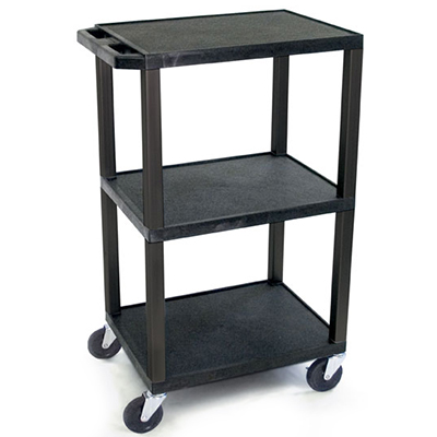 Image for TUFFY UTILITY TROLLEY 3 SHELF 1070MM BLACK from Total Supplies Pty Ltd