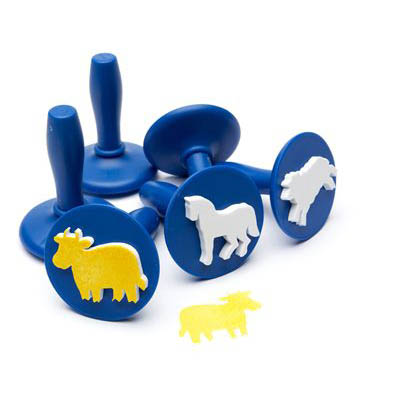 Image for EDUCATIONAL COLOURS PAINT AND DOUGH STAMPERS ANIMALS SET BLUE/WHITE from Total Supplies Pty Ltd
