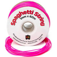 educational colours spaghetti string pvc tube 1mm x 60m fluoro pink