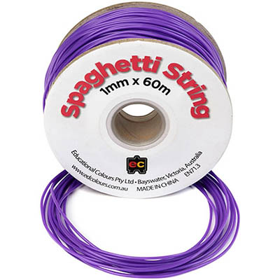Image for EDUCATIONAL COLOURS SPAGHETTI STRING PVC TUBE 1MM X 60M PURPLE from Ross Office Supplies Office Products Depot