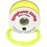 educational colours spaghetti string pvc tube 1mm x 60m fluoro yellow