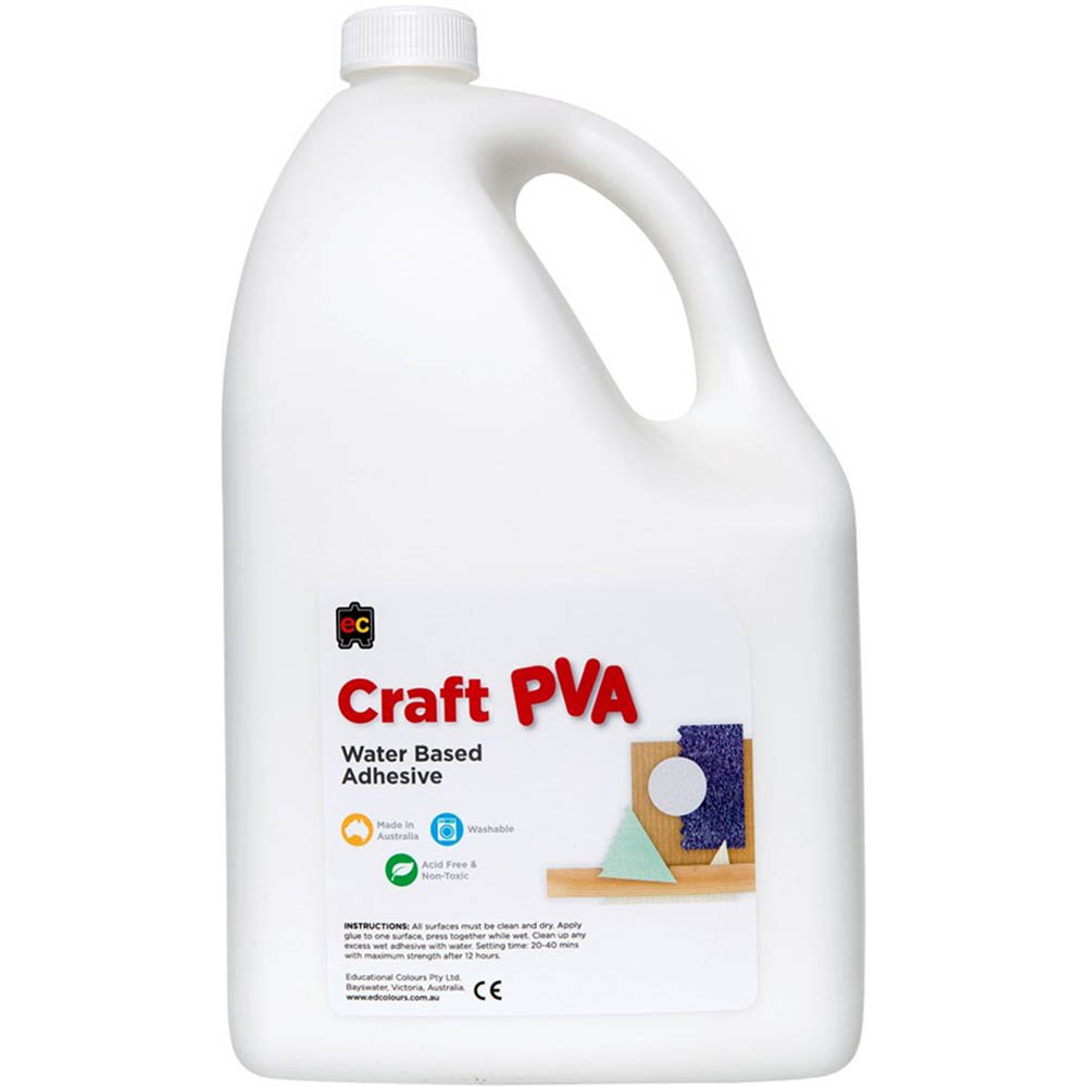 Image for EDUCATIONAL COLOURS CRAFT PVA GLUE 5 LITRE from Albany Office Products Depot