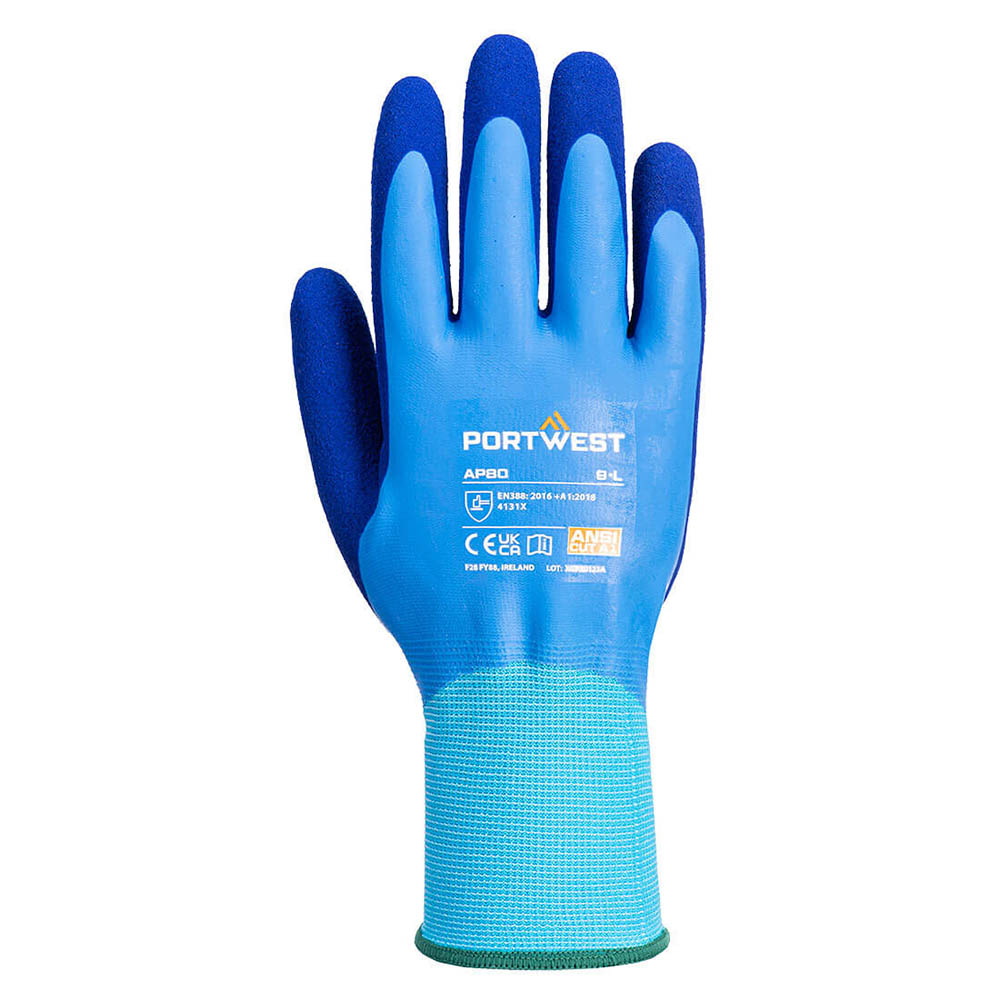 Image for PORTWEST LIQUID PRO GLOVE SMALL BLUE from Barkers Rubber Stamps & Office Products Depot