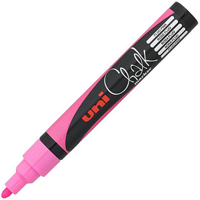 Image for UNI-BALL CHALK MARKER BULLET TIP 2.5MM FLUORO PINK from Total Supplies Pty Ltd