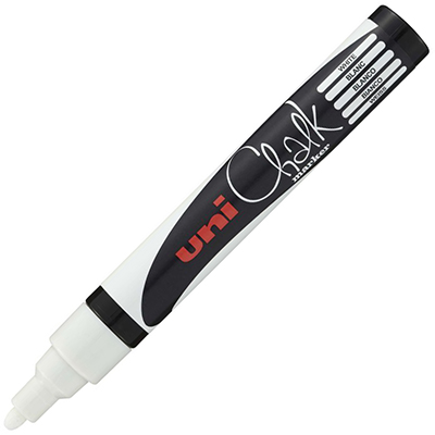 Image for UNI-BALL CHALK MARKER BULLET TIP 2.5MM WHITE from OFFICEPLANET OFFICE PRODUCTS DEPOT