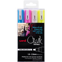 uni-ball chalk marker bullet tip 2.5mm assorted pack 4