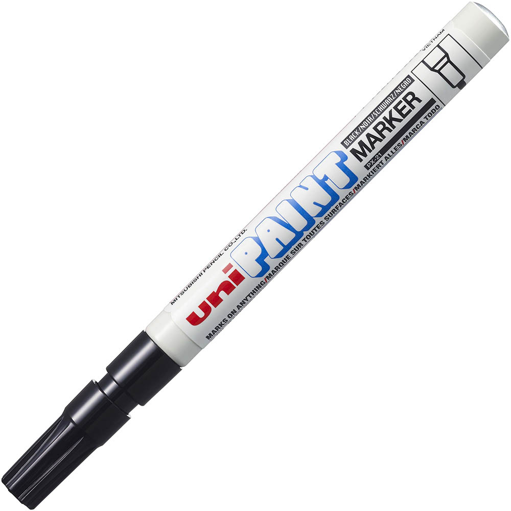 Image for UNI-BALL PX-21 PAINT MARKER BULLET 1.2MM BLACK from Ross Office Supplies Office Products Depot