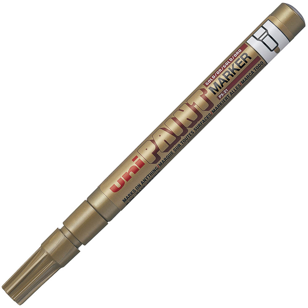 Image for UNI-BALL PX-21 PAINT MARKER BULLET 1.2MM GOLD from Total Supplies Pty Ltd