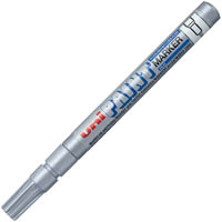 uni-ball px-21 paint marker bullet 1.2mm silver