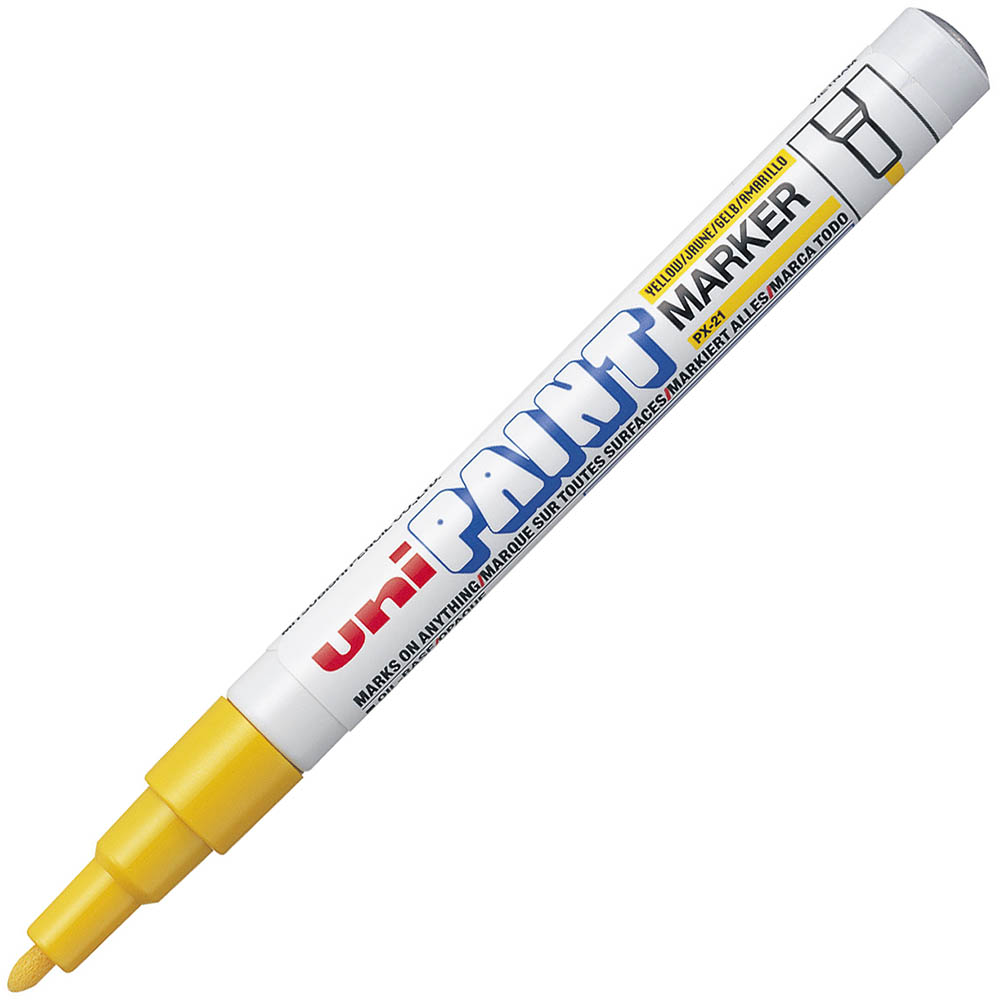 Image for UNI-BALL PX-21 PAINT MARKER BULLET 1.2MM YELLOW from Ross Office Supplies Office Products Depot