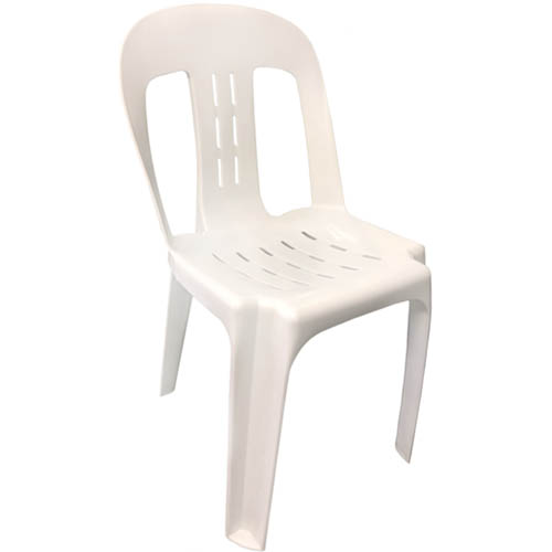 Image for RAPIDLINE PIPEE PLASTIC STACKING CHAIR WHITE from Barkers Rubber Stamps & Office Products Depot