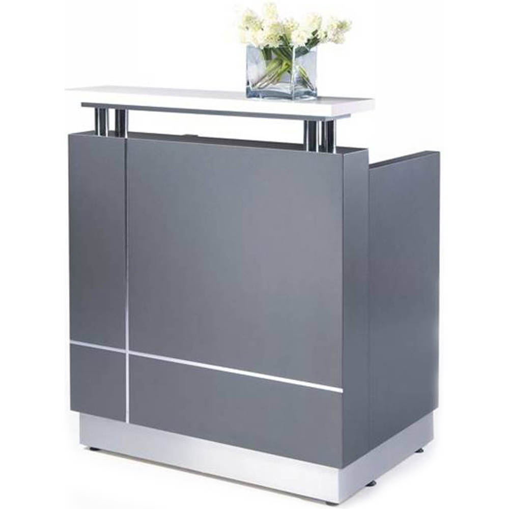 Image for OM PREMIER RECEPTIONIST COUNTER 880 X 690 X 1150MM GREY from Barkers Rubber Stamps & Office Products Depot