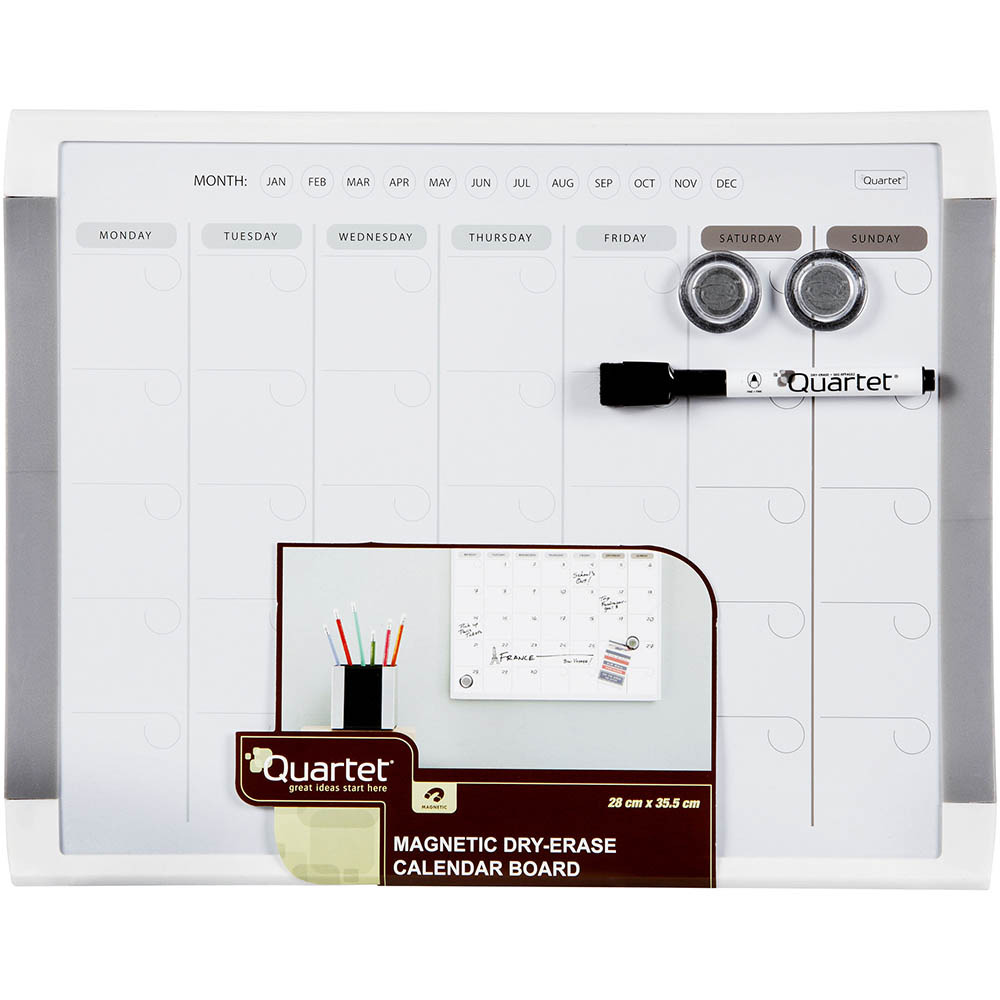 Image for QUARTET BASICS MONTHLY PLANNER BOARD 280 X 360MM WHITE FRAME from Margaret River Office Products Depot