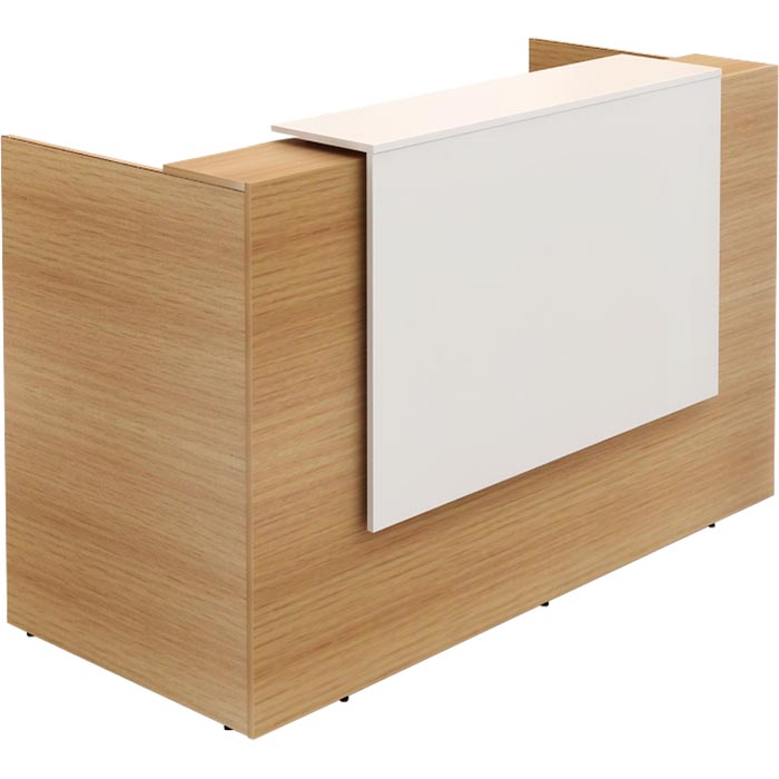 Image for SORRENTO RECEPTION COUNTER 1800 X 840 X 1150MM WHITE/BEECH from MOE Office Products Depot Mackay & Whitsundays